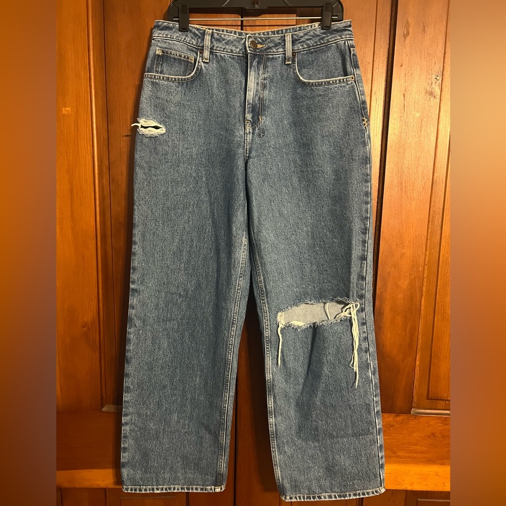Ksubi High‎ Rise Women’s Jeans Distressed Wide Leg Size 28
